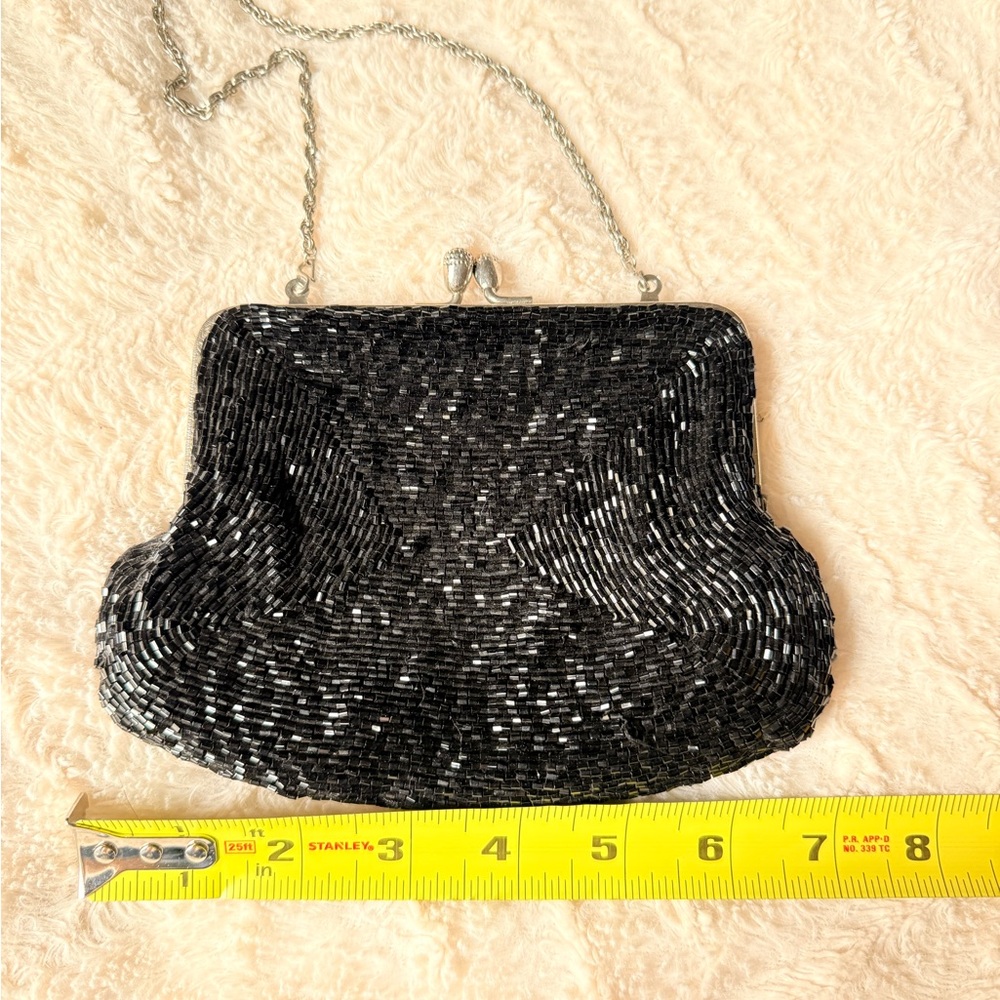 Elegant Black Sequin Evening Bag